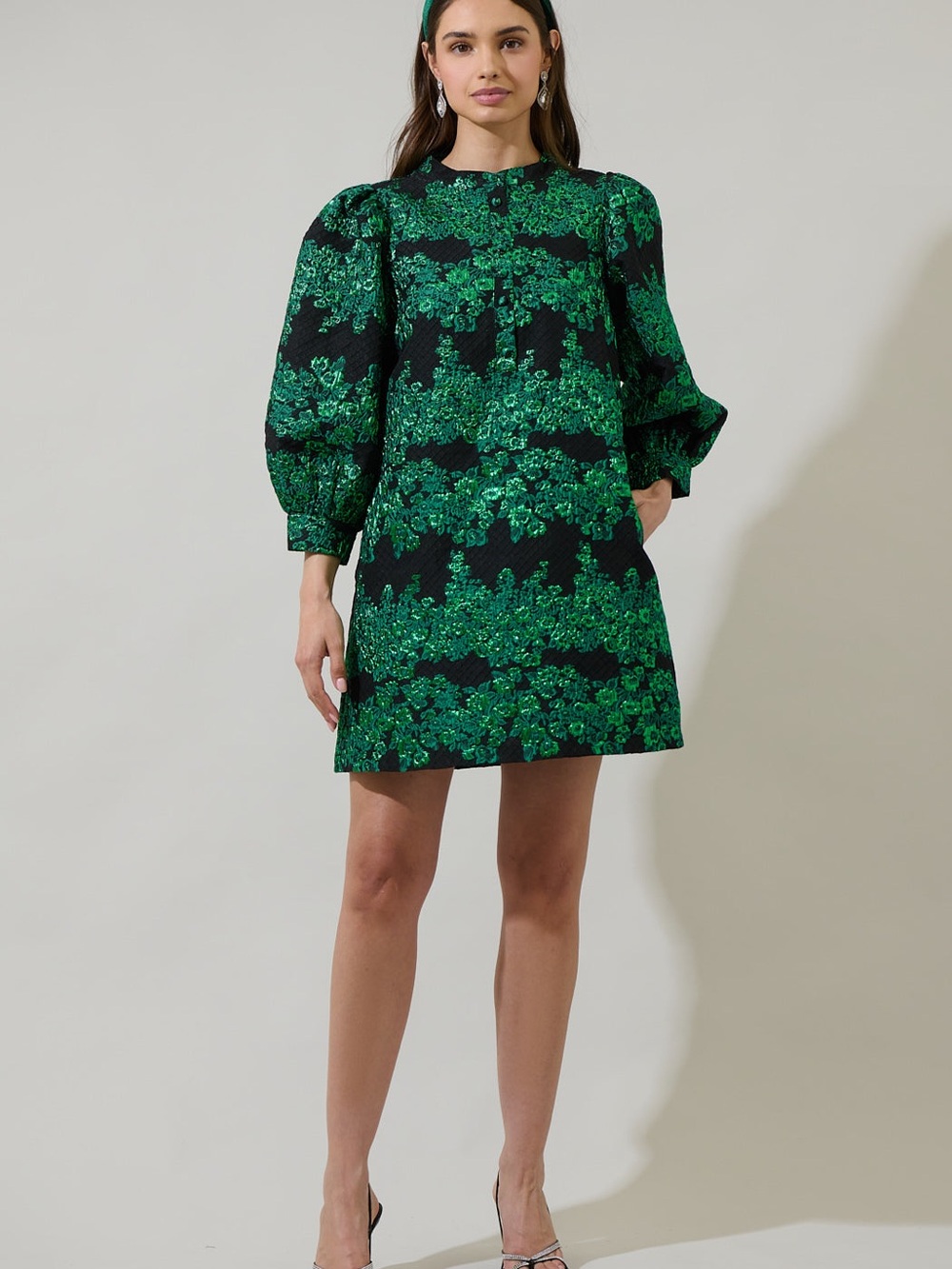 Sugarlips Elyna Jacquard Syani Shift Mini Dress